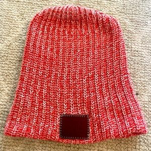 Love your melon beanie style hat red/off-white